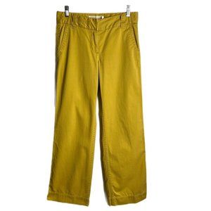 J. Crew Women's Chino Pants 2 Mustard Yellow Weathered Broken In Classic Twill